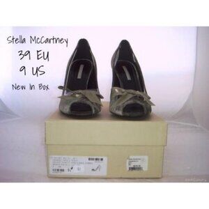 Stella McCartney Velvet Peep Toe High Heel Pumps 9 US 39 EU New In Box
